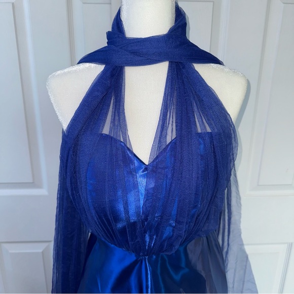 NWOT Royal Blue Gown - Picture 6 of 16